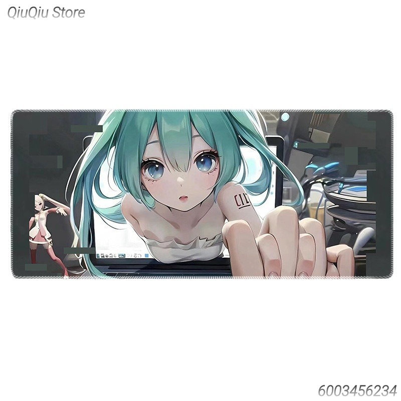 Pc Gaming Hatsune Miku - 初音ミクアニメゲーミングマウスパッドデスクマット滑り止めゴム製キーボードパッドPCラップトップゲーマー向け