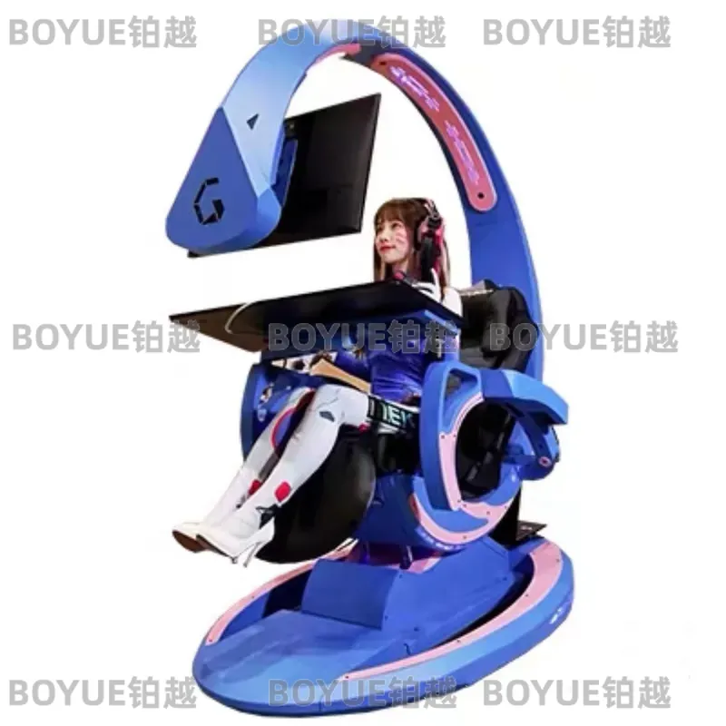 Pc Gaming Chair - マカロンゲーミングコックピット ゼロ・グラビティeスポーツチェア 没入型コンピュータースペースカプセル 人間工学に基づいたレーシングシート PCゲーマーセットアップ用