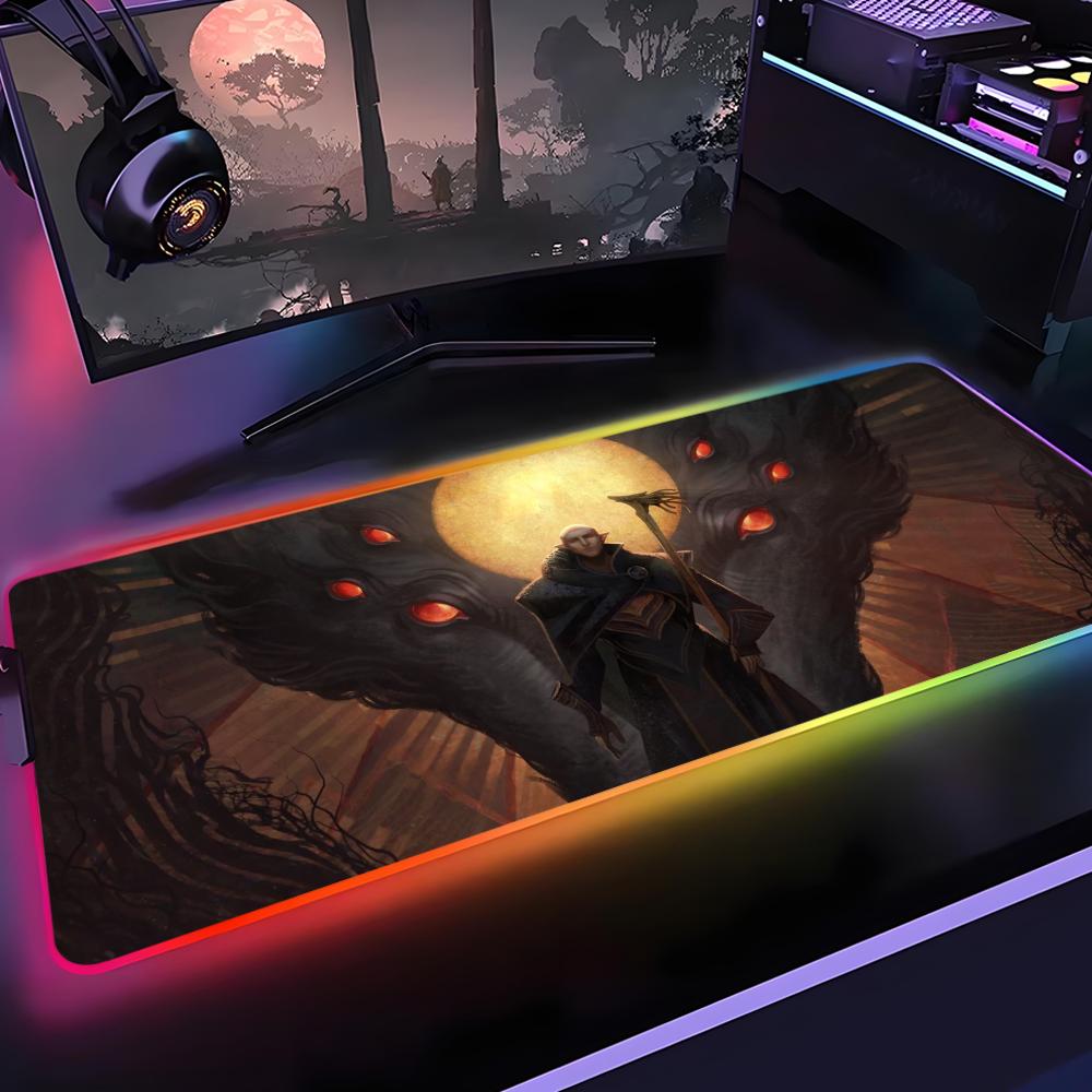 Rgb Mousepad - ドラゴンエイジ ベイルガード マウスパッド Rgb デスクマット バックライト