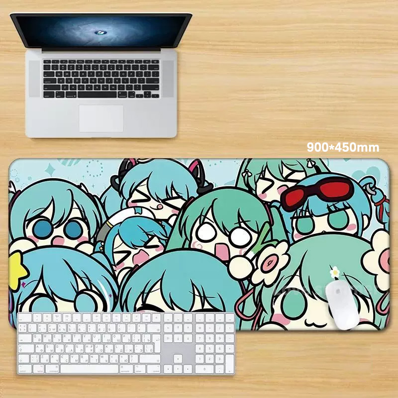 アニメマウスパッドゲーマーキーボードパッドデスク H-初音ミ - Pc Gaming Hatsune Miku のレビューと価格