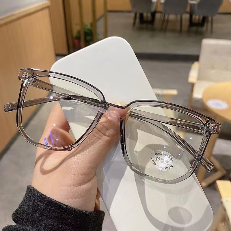 大型スクエアフレームブルーライトカットメガネ ファッションレ - Gaming Glasses Blue Light のレビューと価格
