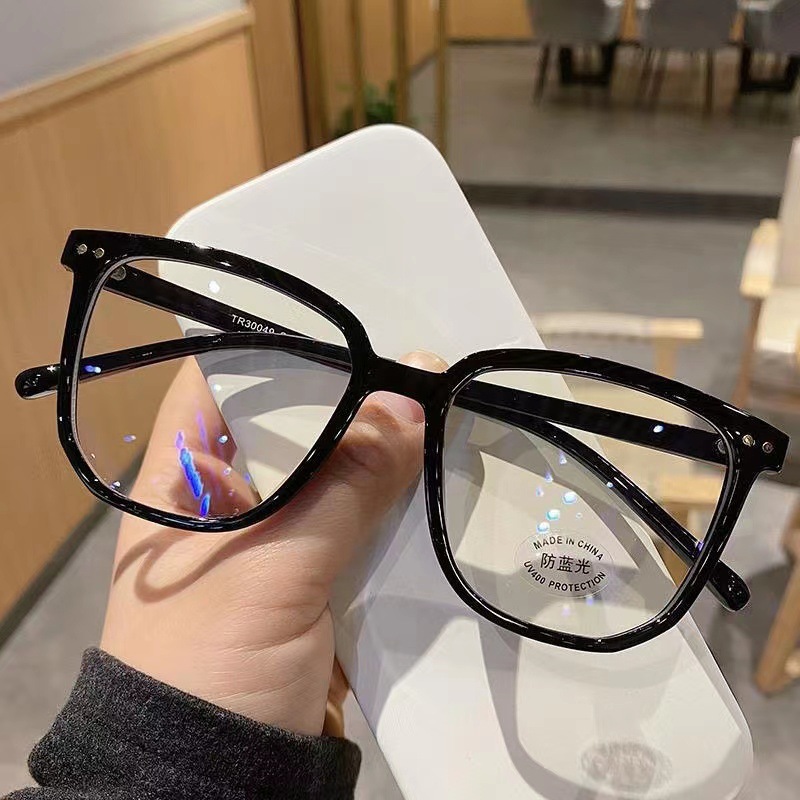 大型スクエアフレームブルーライトカットメガネ ファッションレ - Gaming Glasses Blue Light のレビューと価格