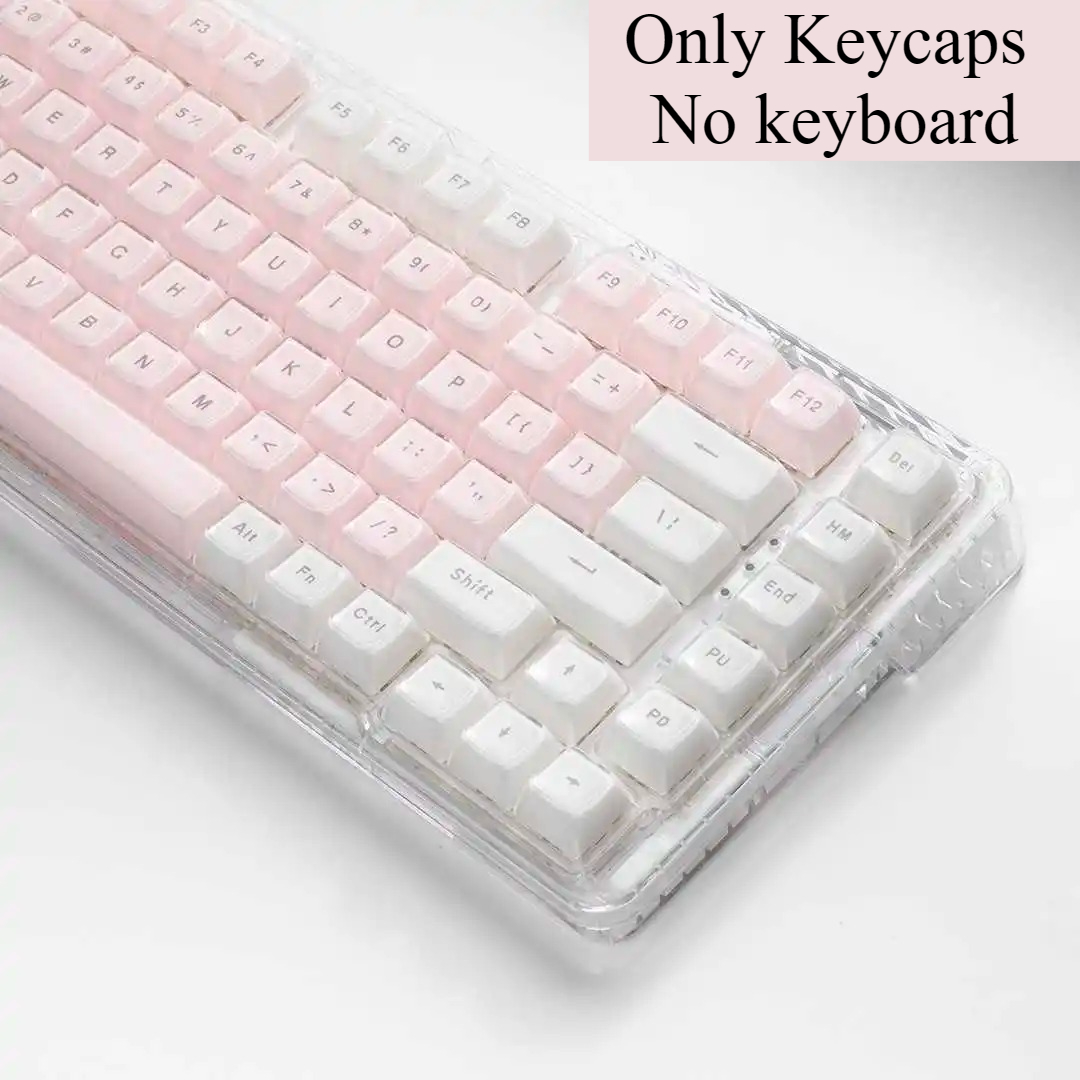 クリスタル透明キーキャップ ピンクホワイト MDAプロファイ - Pc Gaming Pink のレビューと価格