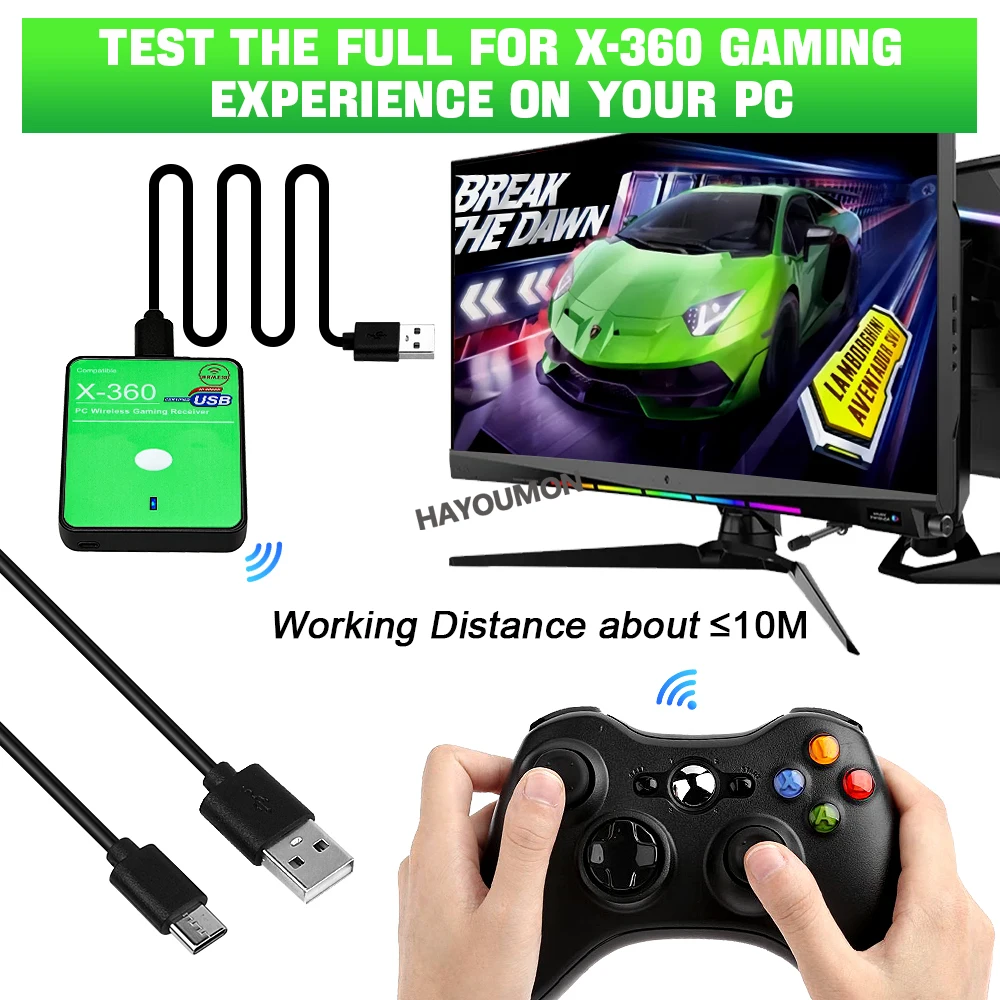 新しいワイヤレスゲーミングレシーバー XBOX 360 PC - Pc Gaming Game のレビューと価格