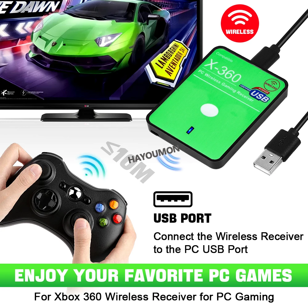新しいワイヤレスゲーミングレシーバー XBOX 360 PC - Pc Gaming Game のレビューと価格