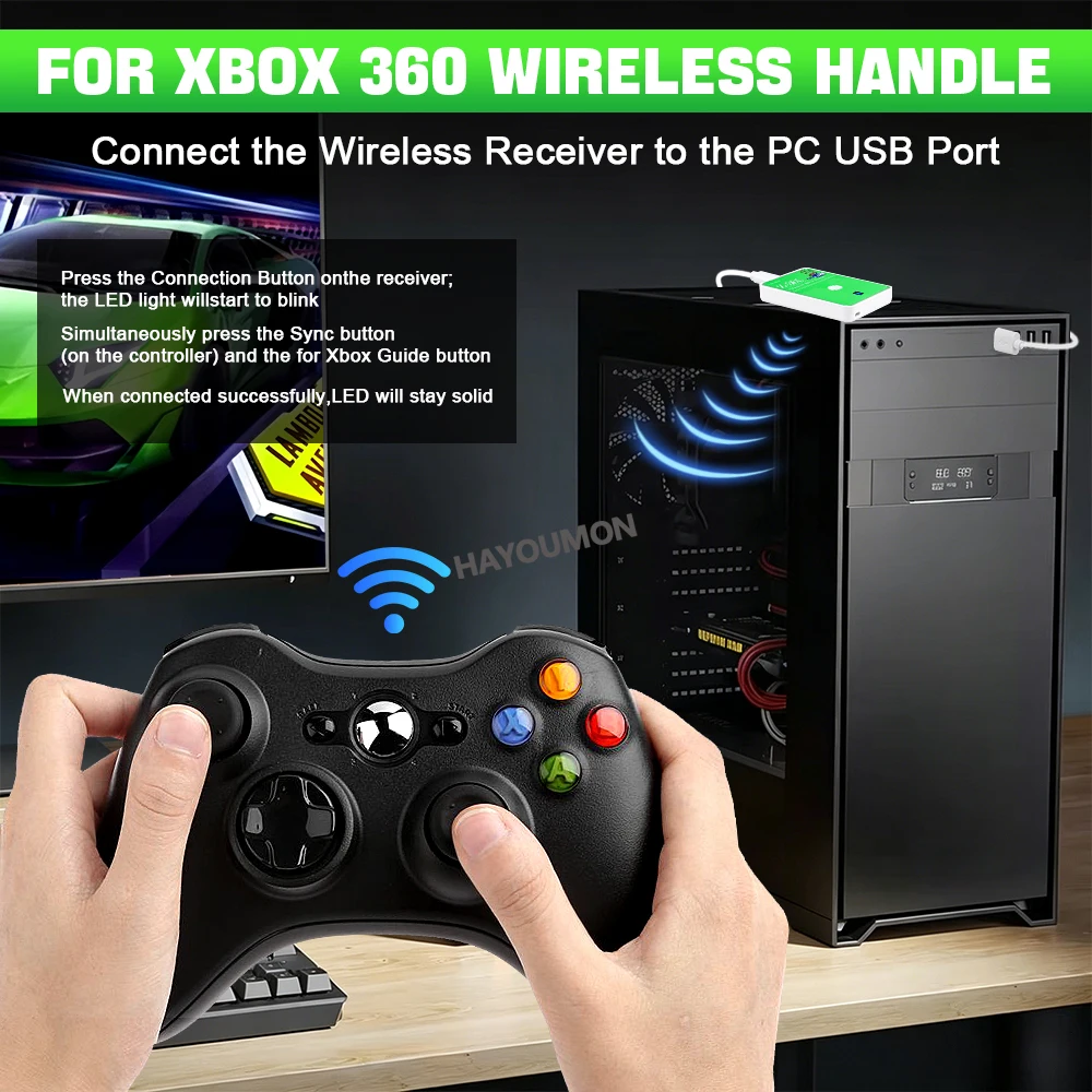 新しいワイヤレスゲーミングレシーバー XBOX 360 PC - Pc Gaming Game のレビューと価格