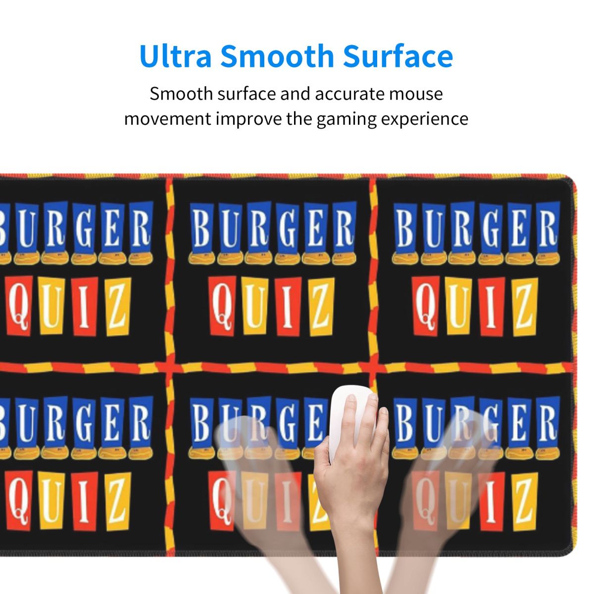 バーガークイズ 新ロゴ 大型マウスパッド コンピューターキー - Pc Gaming Quiz のレビューと価格