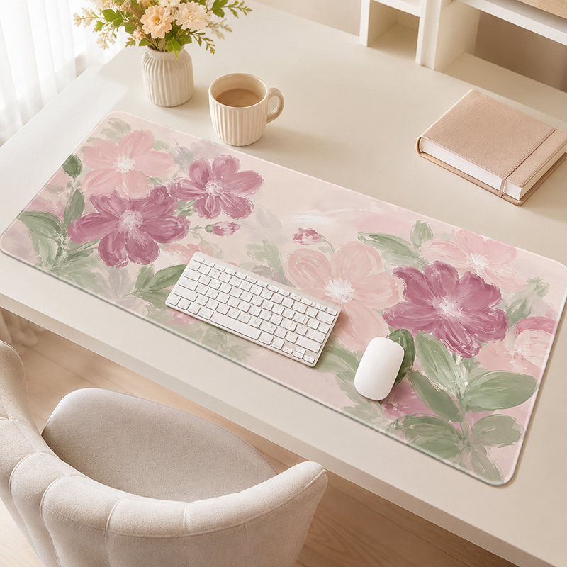 ピンク桜水彩画マウスパッドゲーミング XL HD ホーム大型 - Pc Gaming Pink のレビューと価格