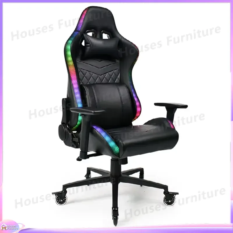 新型高品質レザーゲーミングチェア、高さ調節可能なランバーサポ - Pc Gaming Chair のレビューと価格
