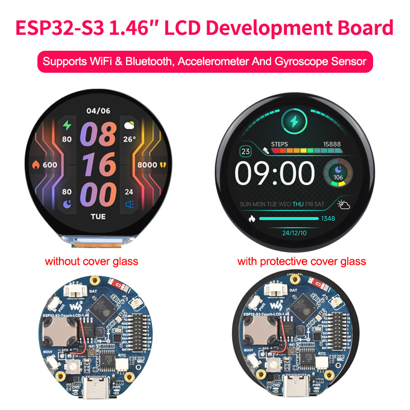 1.46 インチ円形ディスプレイ ESP32-S3 412x - Dual Monitor Arm のレビューと価格
