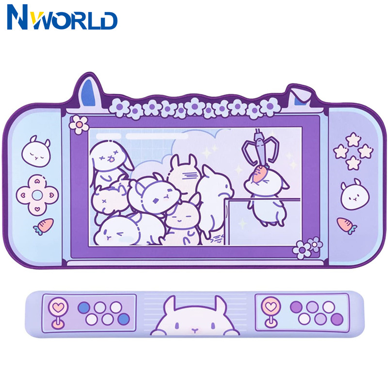 大型Kawaii-ゲーム用マウスパッド,かわいいピンク,紫, - Pc Gaming Pink のレビューと価格