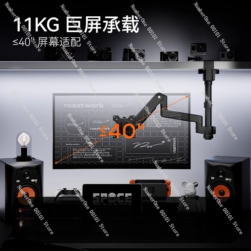デュアルスクリーン天井取り付けモニターアームブラケット、寮や - Dual Monitor Arm のレビューと価格