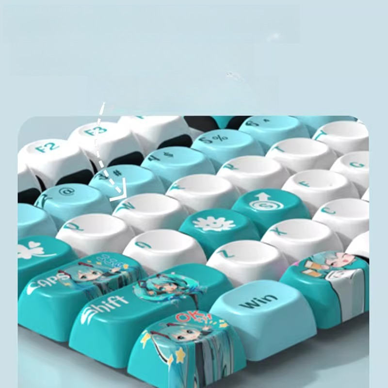 アニメメカニカルキーボードキーキャップかわいい初音ミクフィギ - Pc Gaming Hatsune Miku のレビューと価格