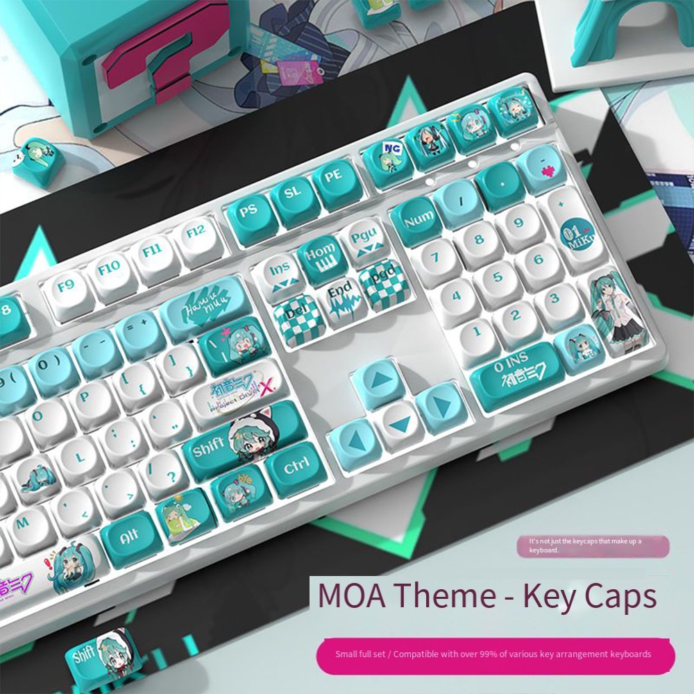 初音ミク Pbt 熱昇華キーキャップ モアハイト かわいいア - Pc Gaming Hatsune Miku のレビューと価格